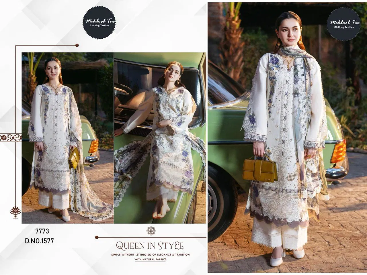 Mehboob Tex 1577 And 1579 Cotton Dupatta Pakistani Salwar Suits              Wholesale In India